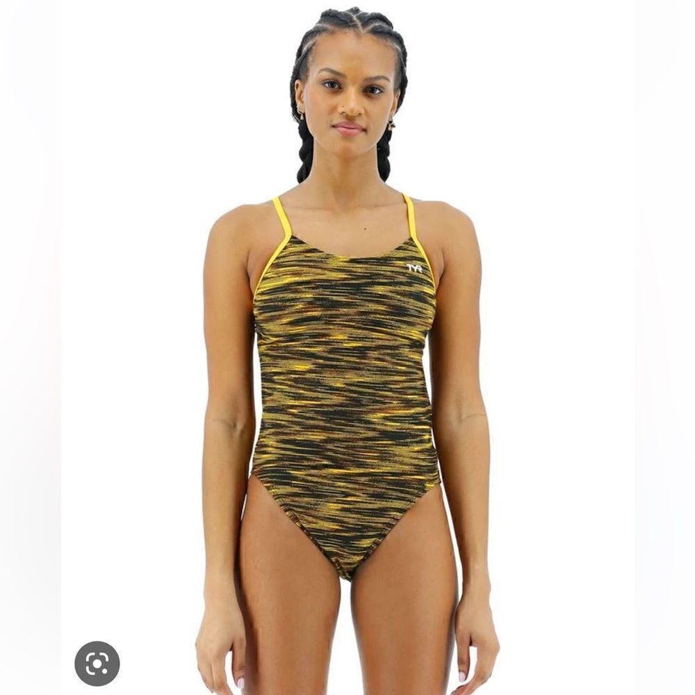 TYR Durafast Elite®Girls' Cutoutfit Swimsuit - Fizzy Competition Size 24 7/8